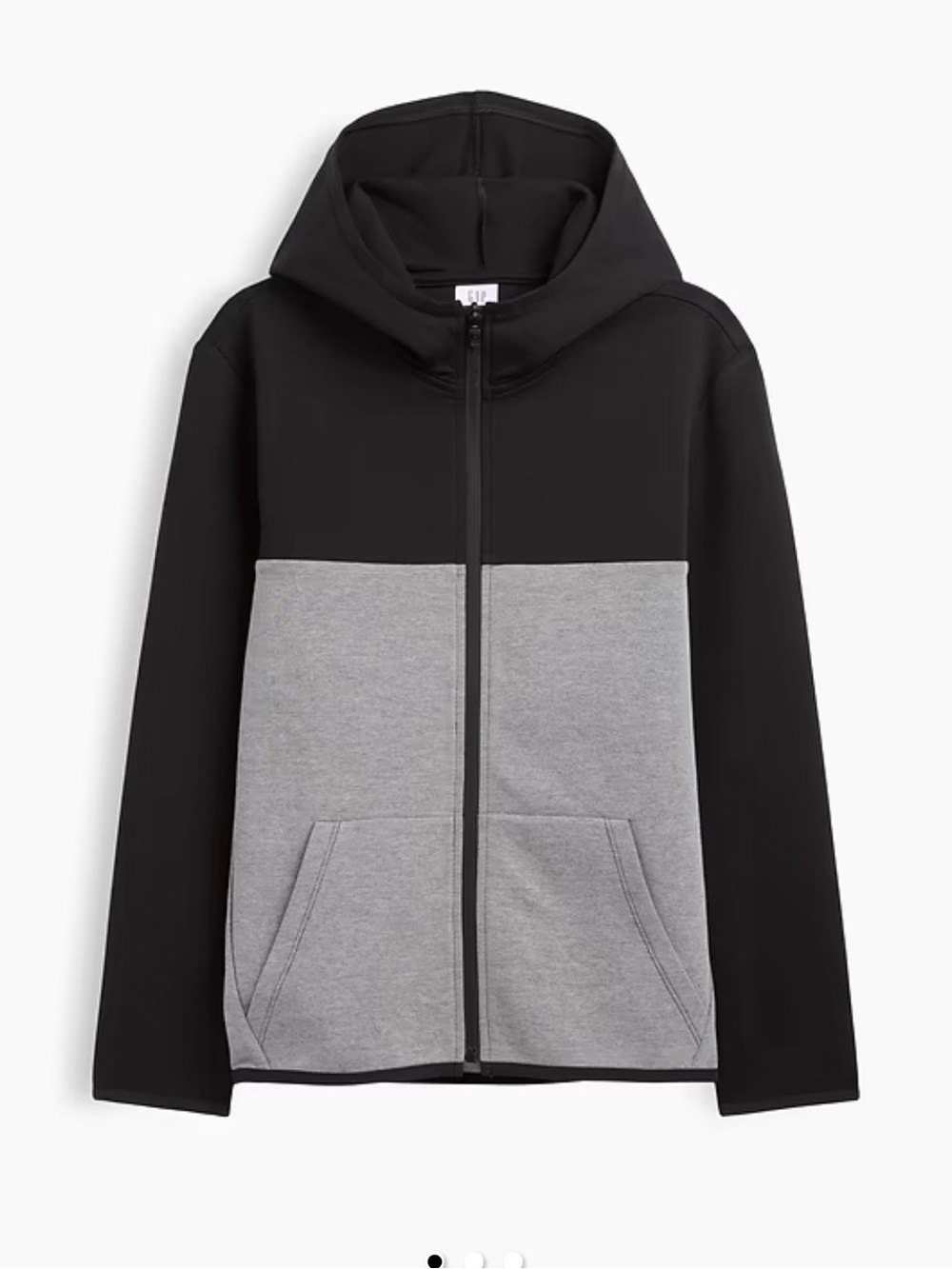 GAP Boys Colorblock Activewear Fleece Zip Hoodie NWT Size 12 - Picture 1 of 7